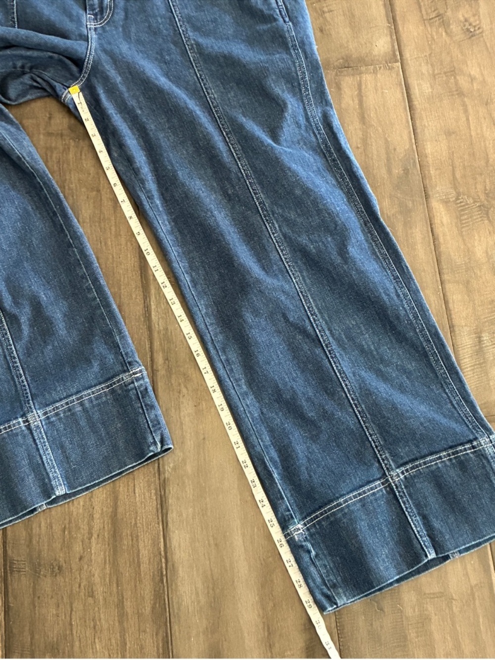 Anthropologie Pilcro Seamed High-Rise Wide-Leg Jeans - Size 34 - Picture 13 of 14